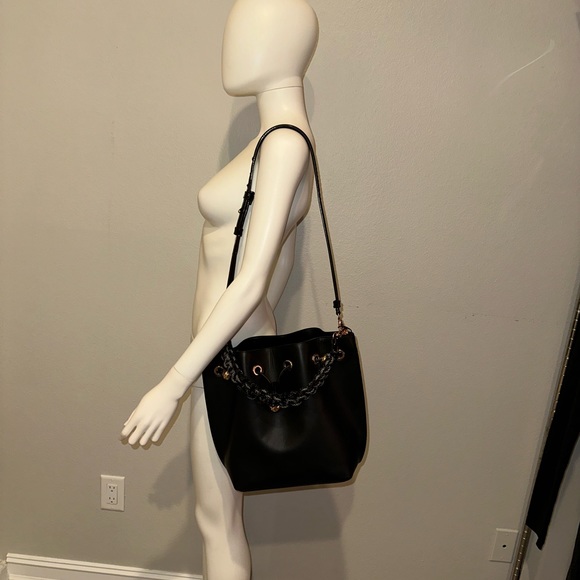 SOPHIA WEBSTER *Romy* black leather large classic bucket satchel bag purse sac - Picture 3 of 15